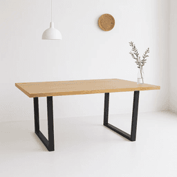 Mesa de Comedor Estilo Industrial 140x90 - Madera Clara