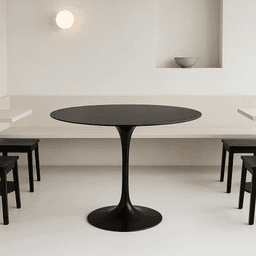 Mesa Tulip 80 cms MDF - Negra