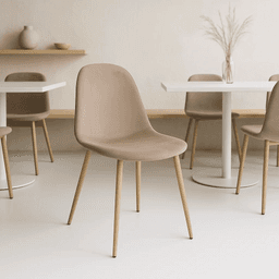 Silla Spoon Velvet - Beige Oscuro