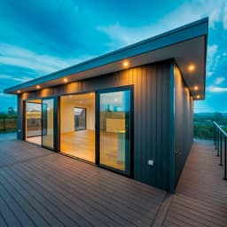 Revestimiento Siding Plano WPC exterior Color Gris Azulado