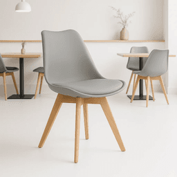 Silla Tulip Acolchada - Gris