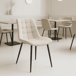Silla Macron Terciopelo - Beige