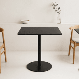 Mesa restaurant 70x70 Tubo Metal cubierta MDF