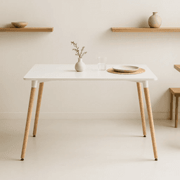 Mesa Eames Rectangular MDF 120x80 cms - Blanca