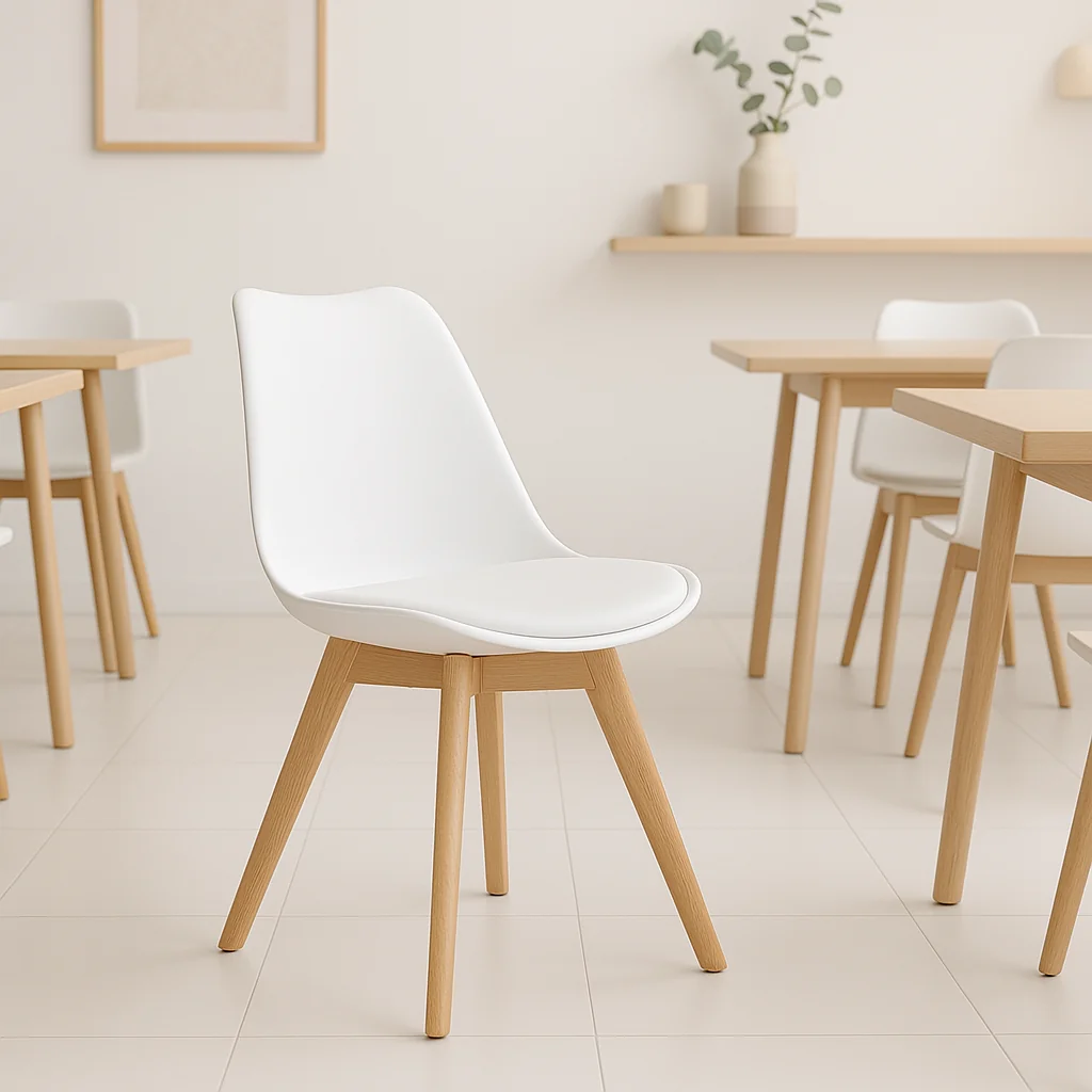 Silla Tulip Acolchada - Blanca