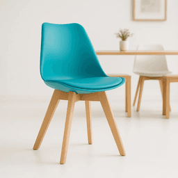 Silla Tulip Acolchada - Turquesa