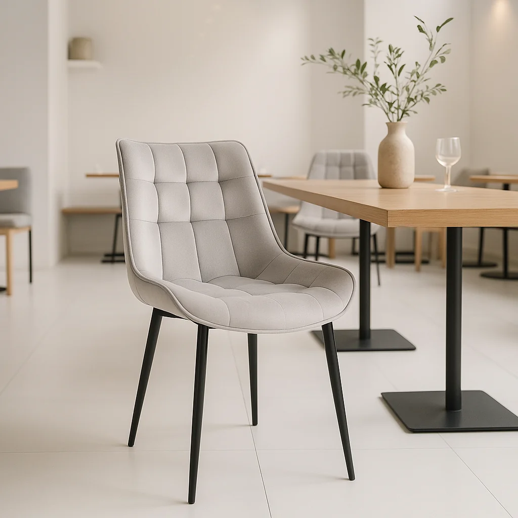 Silla Macron Terciopelo - Gris