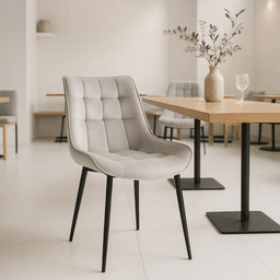 Silla Macron Terciopelo - Gris