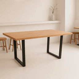 Mesa de Comedor Estilo Industrial 160x90 Madera Clara