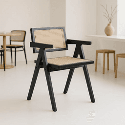Silla Chandigarh Rattan - Negra