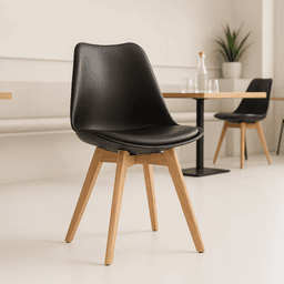 Silla Tulip Acolchada - Negra