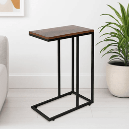 Mesa Lateral Moderna con Marco Metálico