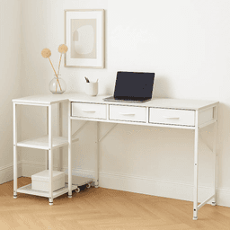 Escritorio Prisma en L - Blanco