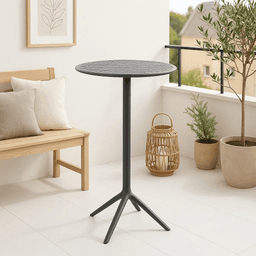 Mesa alta de salón o bar polipropileno - Negra